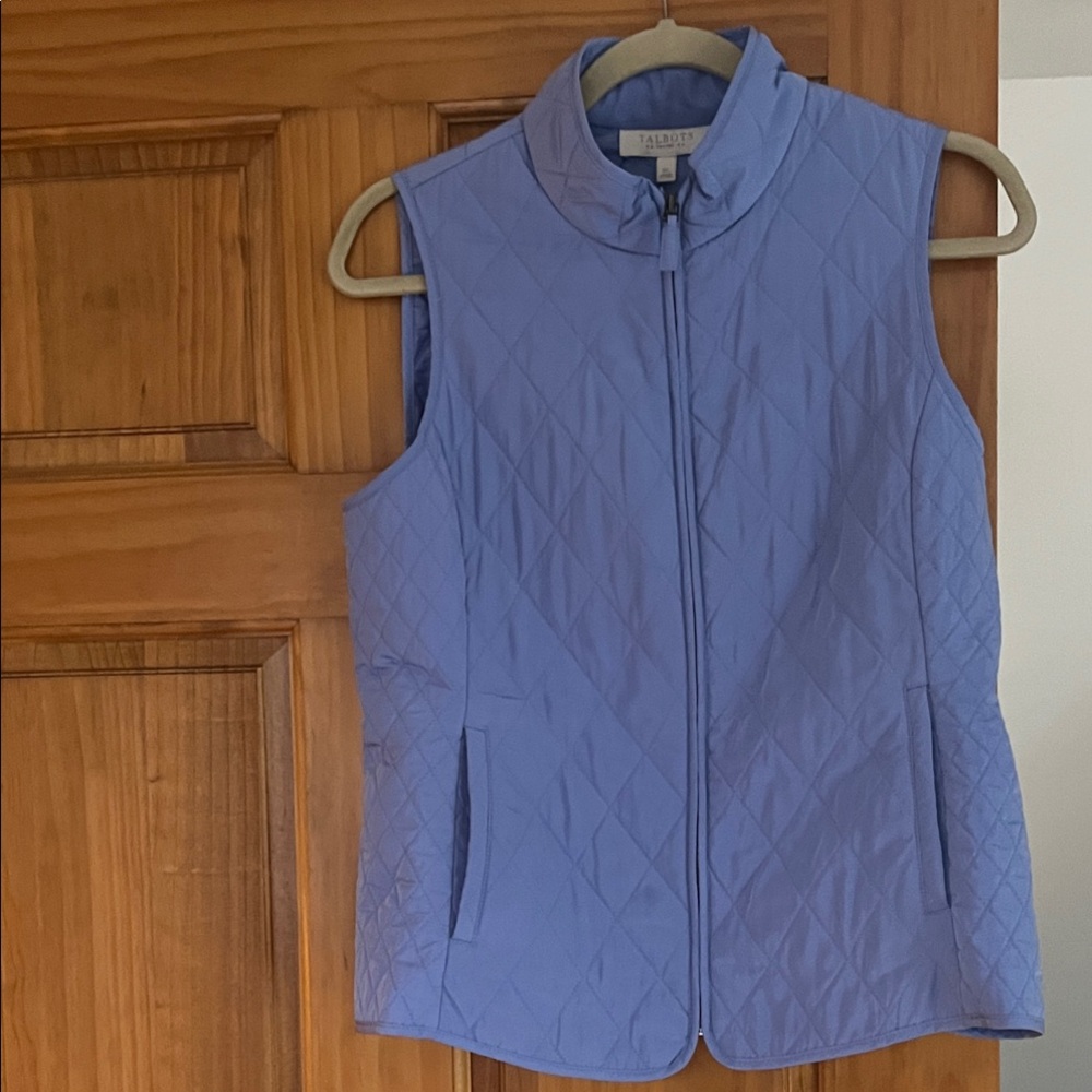 Talbots Light Blue Quilted Vest